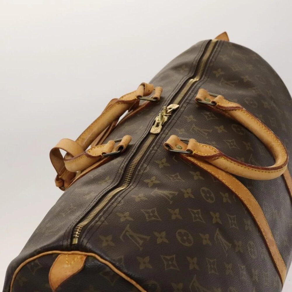 LOUIS VUITTON Monogram Keepall 55 Boston Bag M41424 LV Auth 123478 - Picture 7 of 16